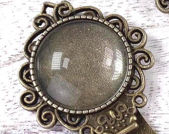 Clip bookmark making kit, 5 bookmarks with glass cabs, filigree scrollwork design, DIY bookish gifts for book lovers, craft night kit(B0093)