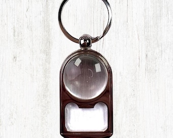 Bottle opener keychain cabochon tray, set of 4 metal pop-off bottle opener bezels, 25mm cabochon setting, DIY groomsmen gifts, (B0099)