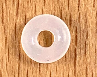50 silicone beads for beading projects, 6mm rings with 2.5mm hole, elastic O-ring bead stabilizers, European bead hole sizer charm stopper