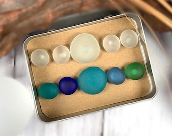 Sea glass style magnets for fridge or whiteboard, frosted glass magnet set, teacher appreciation gift, coastal decor for beach house