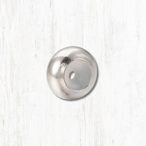 20 bead stoppers for jewelry, 7.5x4mm brass rondelle bead with 1.2mm hole rubber insert, slider beads for beadable stakes, bracelets (K0283)