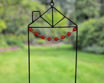 Hummingbird swing outdoor bird perch, hummingbird gifts for men, bird watching gift for women, functional decor for outside, birding gifts