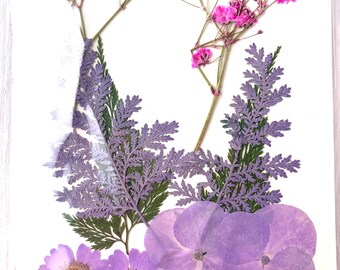 2 packs of dried pressed purple and pink flowers, preserved flowers and leaves for resin art, framed floral arrangement, candles