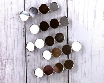 Set of 5 barrette blanks, snap on French clip findings with 20mm cabochon trays, 86mm x 22mm, clips with bezel for DIY hair accessory crafts