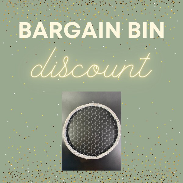 BARGAIN BIN 3 per order, chicken wire frames for crafts, floral arrangements, wreath frames seconds sale 15.75" w inconsistencies as listed