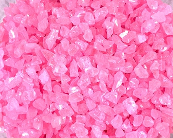 Crushed glass for crafts, pink irregular broken glass for resin projects, 3-6 mm glittery glass frit for Turkish lamps mosaic projects 4 oz