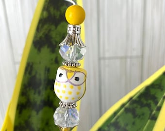 Set of 3 owl plant stakes for potted plants, decoration for potted plant, house plant gift accessories, plant mom owl lover birthday gift