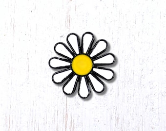 5 alloy daisy beads, 19.5mm flower beads, 1.5mm hole, enamel finish metal beads for necklace or bracelet (L0314)