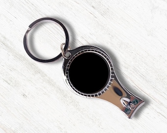 Blank nail clipper cabochon tray, 5 pcs, pop-off bottle opener bezel, 25.5mm cabochon setting, DIY gifts, w/ or w/o cabs (B0089)
