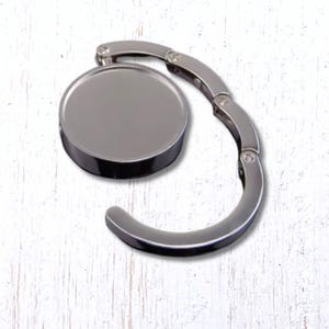 Purse hanger blank, 1 foldable handbag hook for table, use with cabochons, resin, polymer clay, DIY functional gift for friends (B0100)