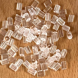 Plastic earring backs, 3.5x2.5mm w/ .5mm hole, 100 pcs, silicone ear nuts for jewelry, bead stoppers for beadable stakes (K0283)