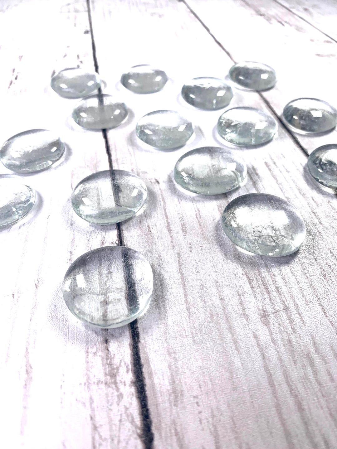Large Clear Glass Gems, 15 Pcs, Approx. 25mm Glass Stones for Pendants ...