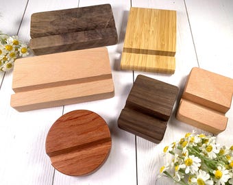 Wood cell phone stand blanks for pyrography, DIY personalizable cell phone holder base for wood burning, painting, decoupage, wood engraving