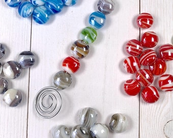 Lampwork glass lentil beads, 16mm swirled glass flat round beads, pretty statement coin disc beads for jewelry crafts, +/-1.4mm hole, 12 pcs