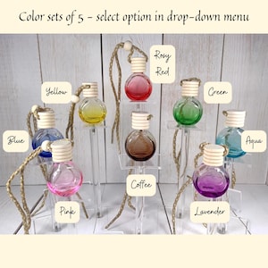 Set of 5 Empty Diffuser Bottles, DIY Hanging Car Freshies, Small Bottle ...