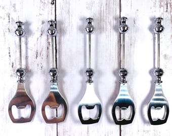 5 beadable bottle opener blanks, DIY beadable beer bottle opener, barware gift for beer lover, gift making supplies, beadable crafts