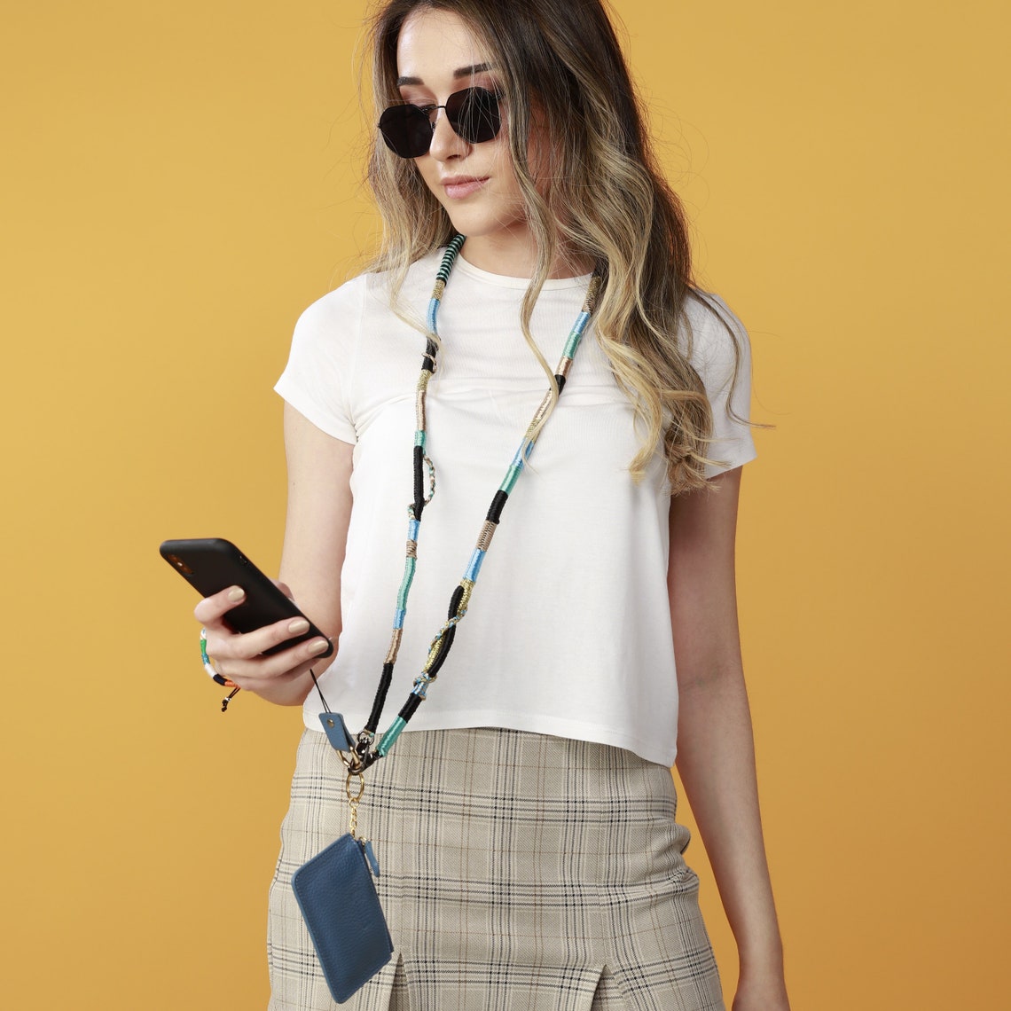 Lanyard Wallet and Phone Strap for Women Leather Lanyard with Etsy