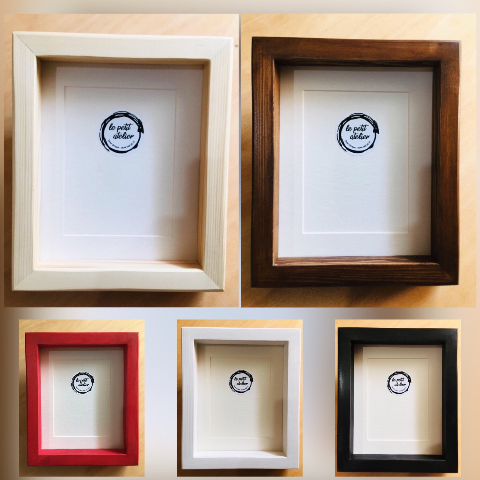 Shadow Box Picture and Deco Frame Natural Wood Finished With Etsy