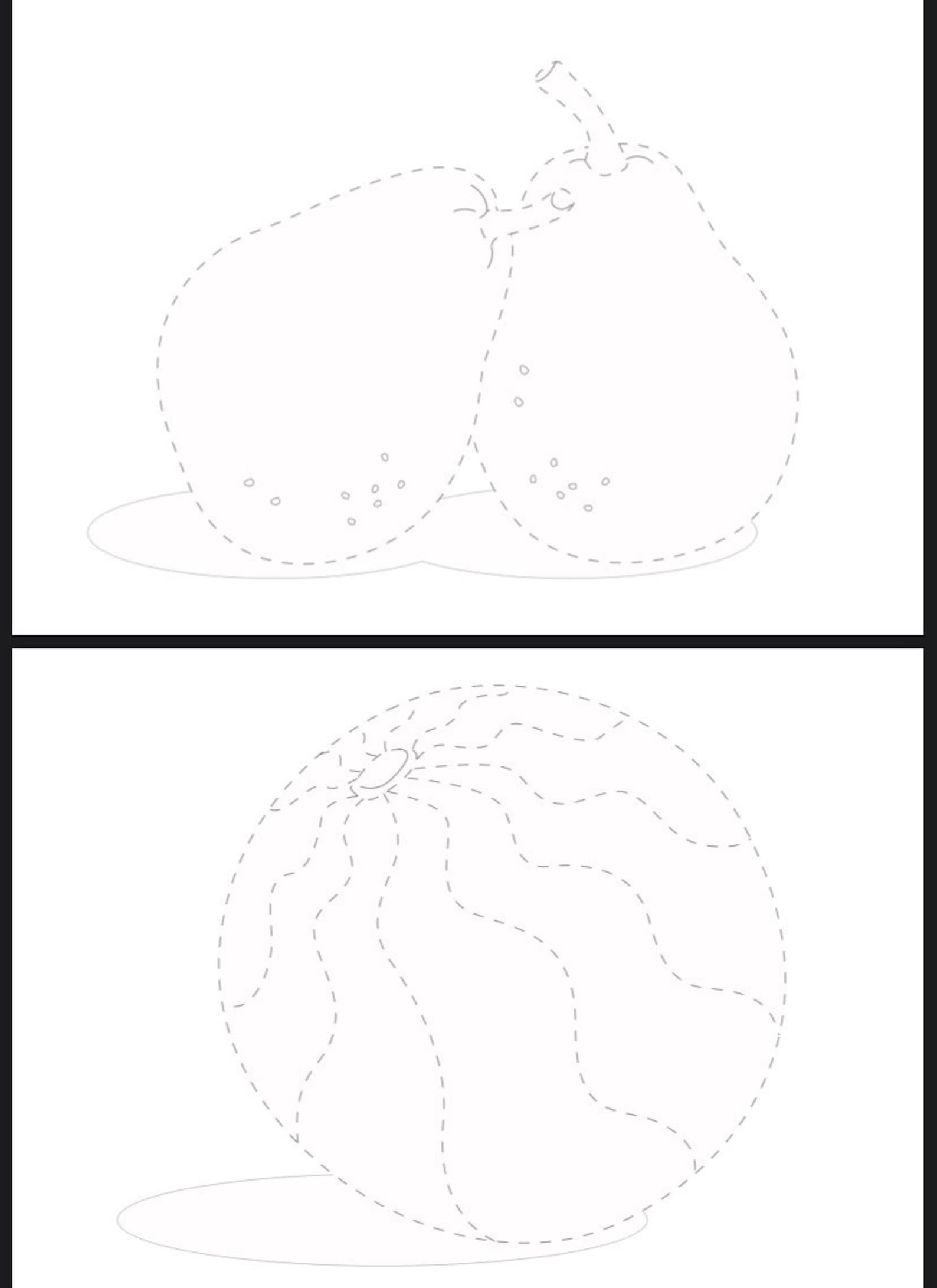 16 Page Dotted Line Colouring Activity for Kids (fruits) - Etsy