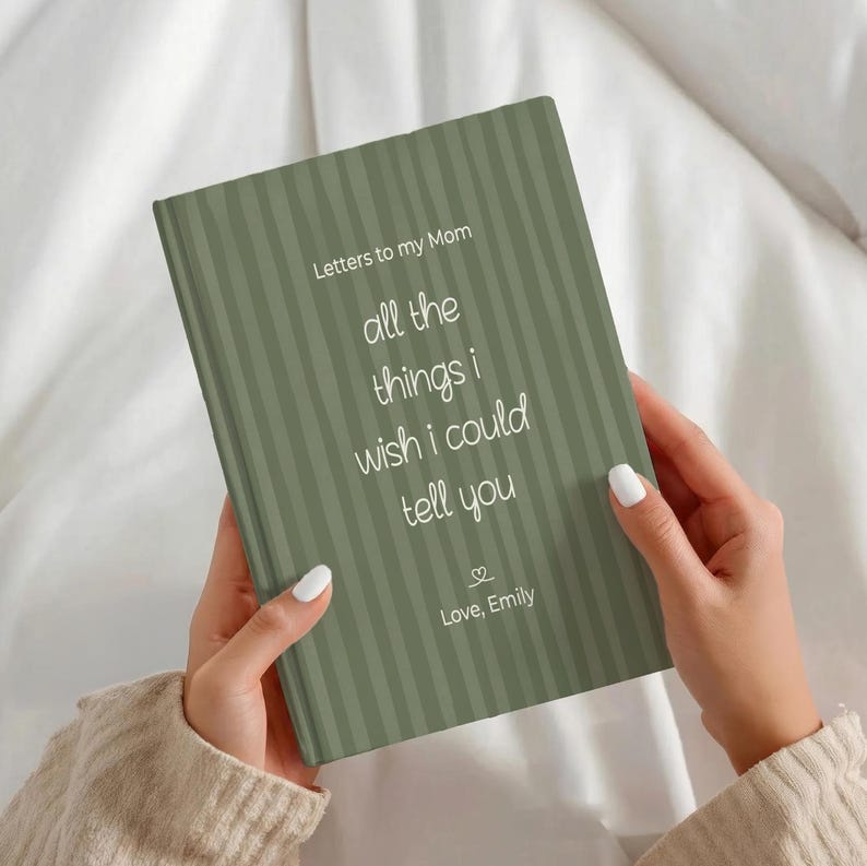 Personalized Stripped Letters to My Mom Notebook, All the Things I Wish ...
