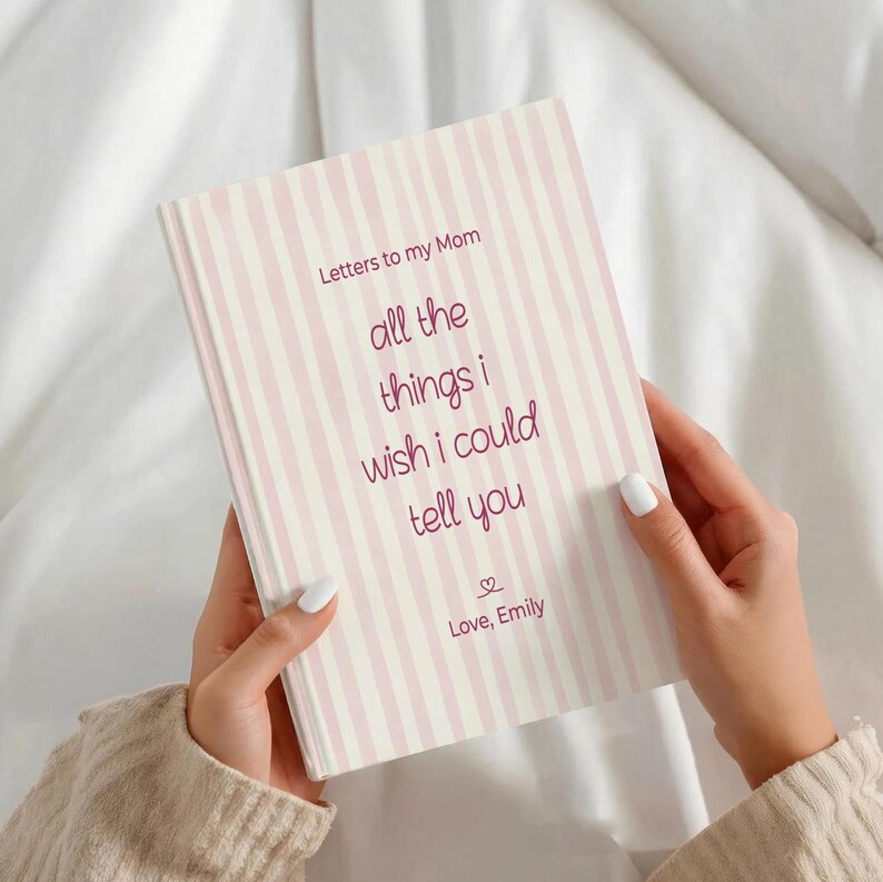 Personalized Stripped Letters to My Mom Notebook, All the Things I Wish ...