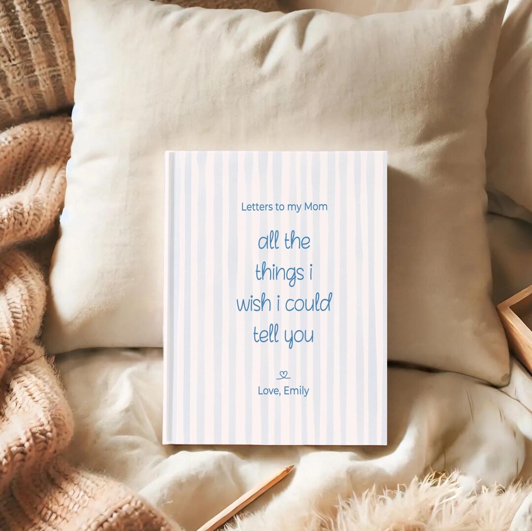 Personalized Stripped Letters to My Mom Notebook, All the Things I Wish ...
