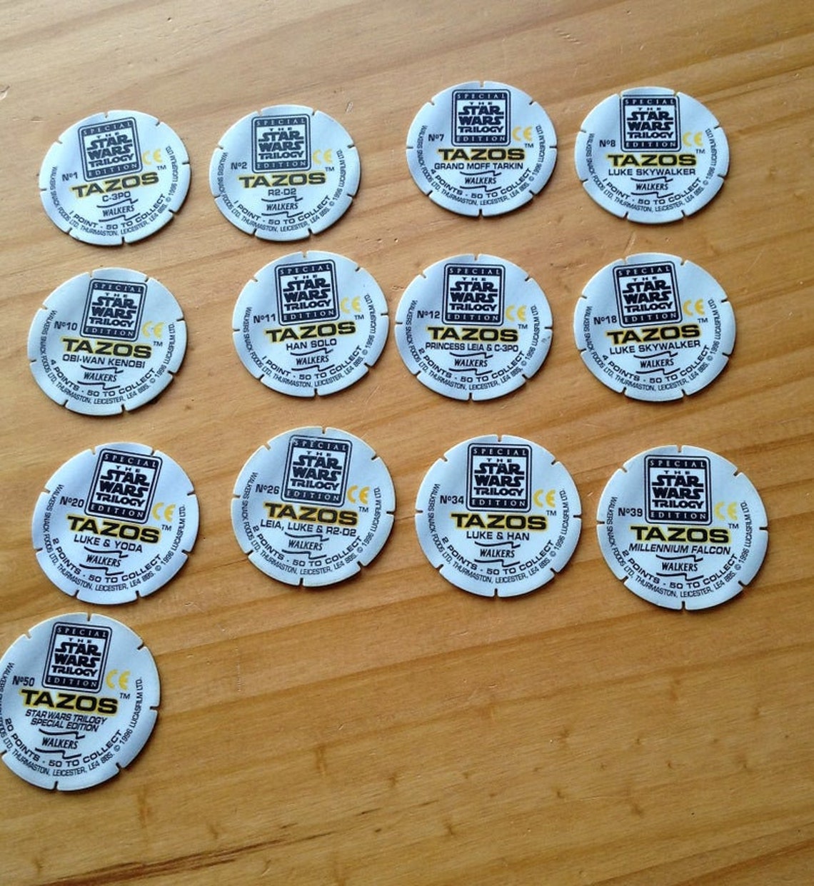 star wars tazos value