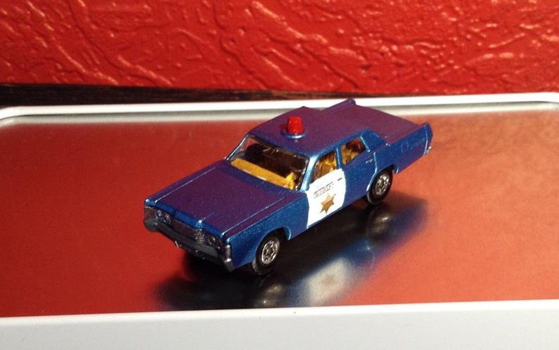 Vintage toy car Matchbox police car 1970s custom Etsy