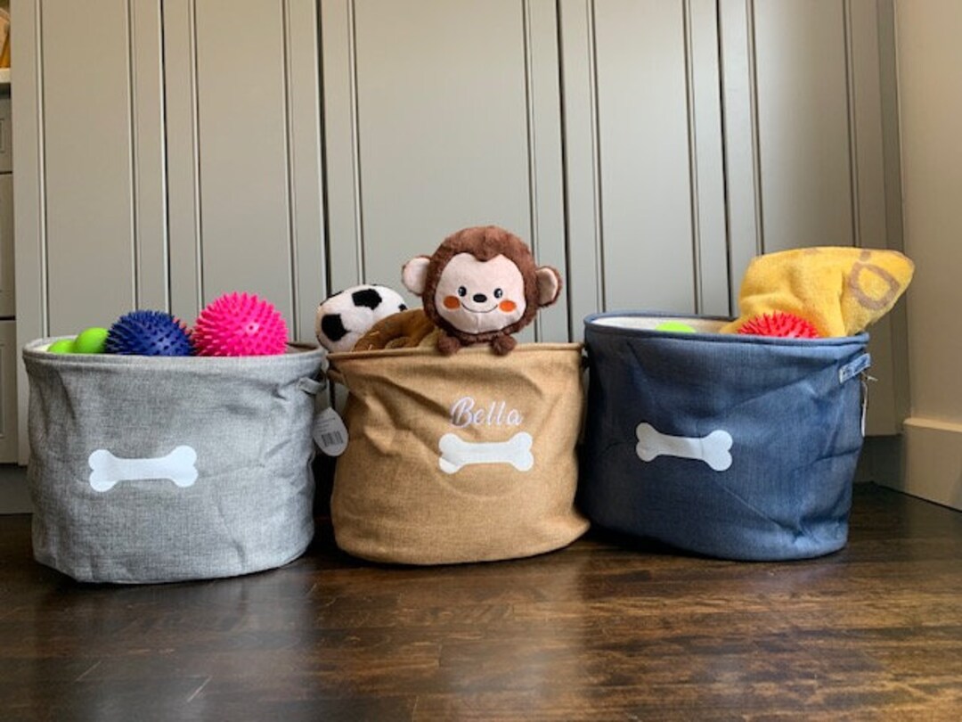Pet Toy Bin / Dog Toy Bin / Paw Theme / Puppy Toys / Pet Accessories