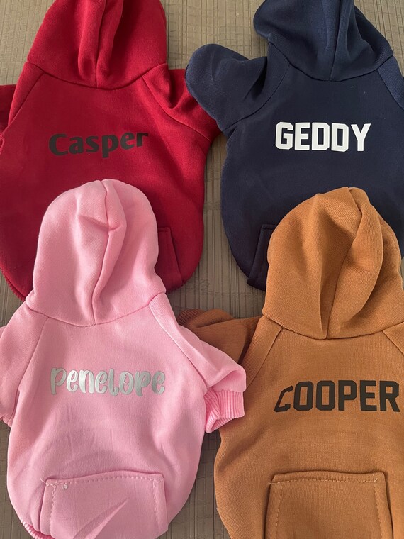 Dog Sweatshirt Dog Clothes Personalized Dog Clothes Dog Apparel Dog Hoodie Puppy Clothes Puppy Wardrobe Dog Jacket Etsy Canada