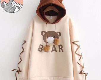 bear oversized hoodie