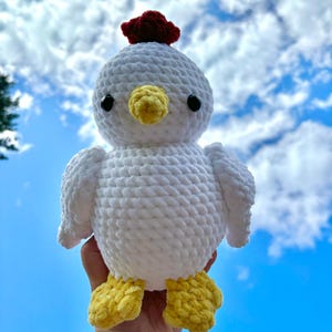 Crochet Amigurumi Cuddly Chicken Hen Bird Plushie Stuffed Animal