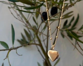 Personalized gold-plated heart pendant necklace, Mother's Day gift, engraved jewelry for women, name necklace for mom, personalized gift