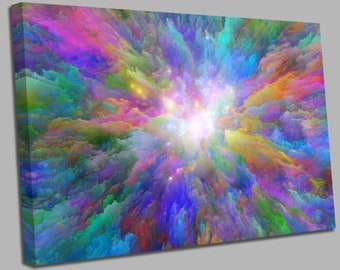 Color Splash Abstract Canvas Wall Art Picture Print