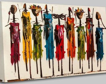 African Masai Tribe Canvas Art High Quality Great Value MAR170060