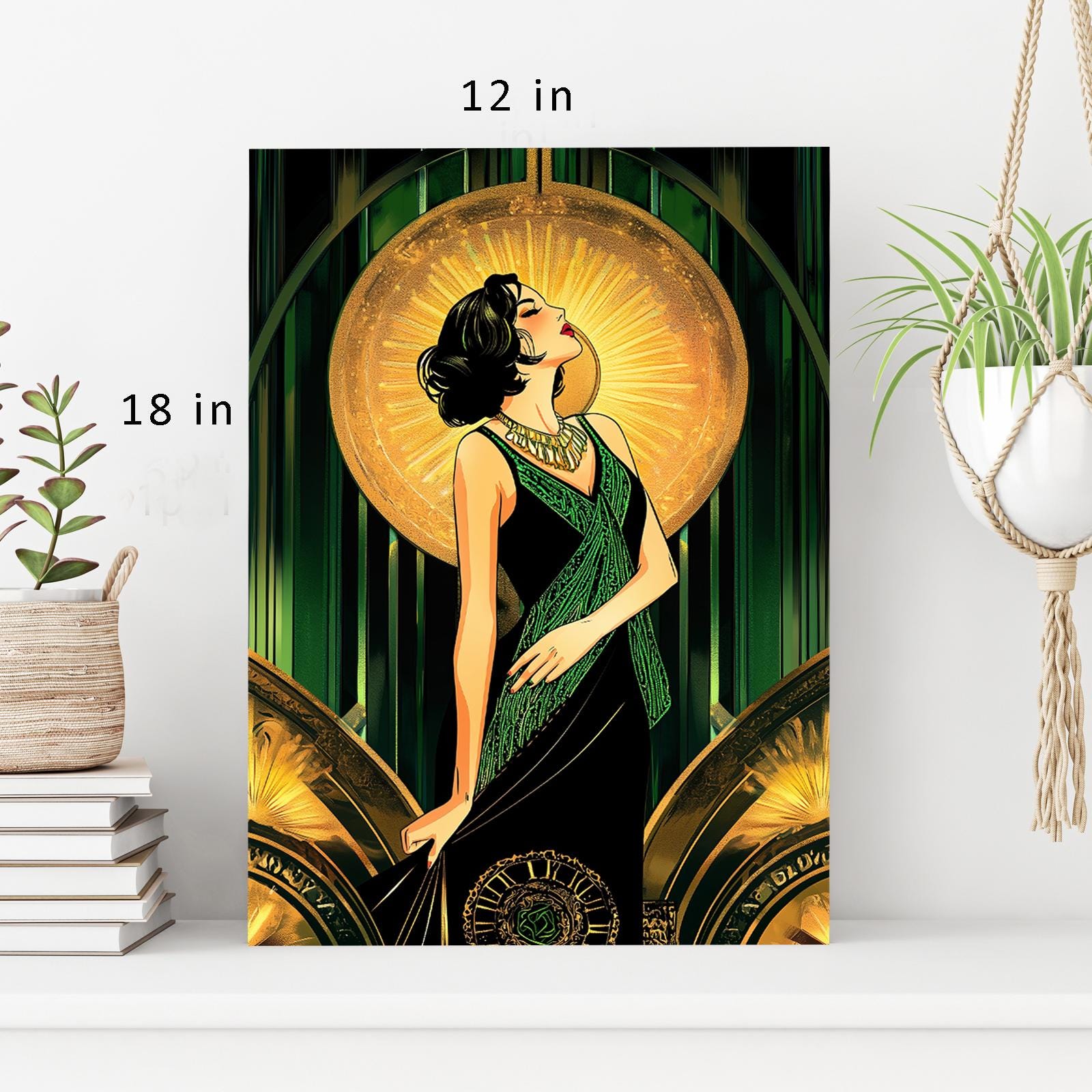 Art Deco Flapper Lady Canvas Print | Roaring Twenties Wall Art ...