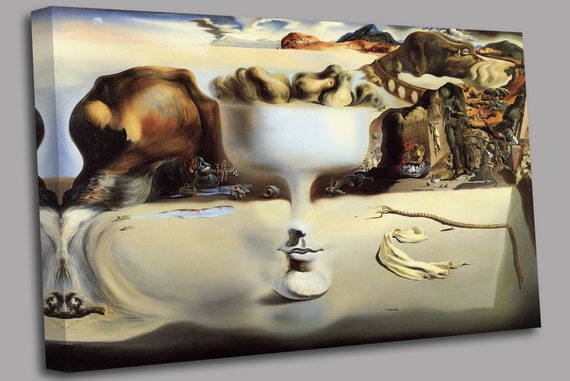 Salvador Dalí Apparition of Face and Fruit dish on a Beach Etsy Salvador Dalí Apparition of Face and Fruit dish on a Beach Etsy