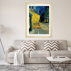 Van Gogh Cafe Terrace at Night Framed Print Wall Art Picture A1 A2 A3 Size image 4