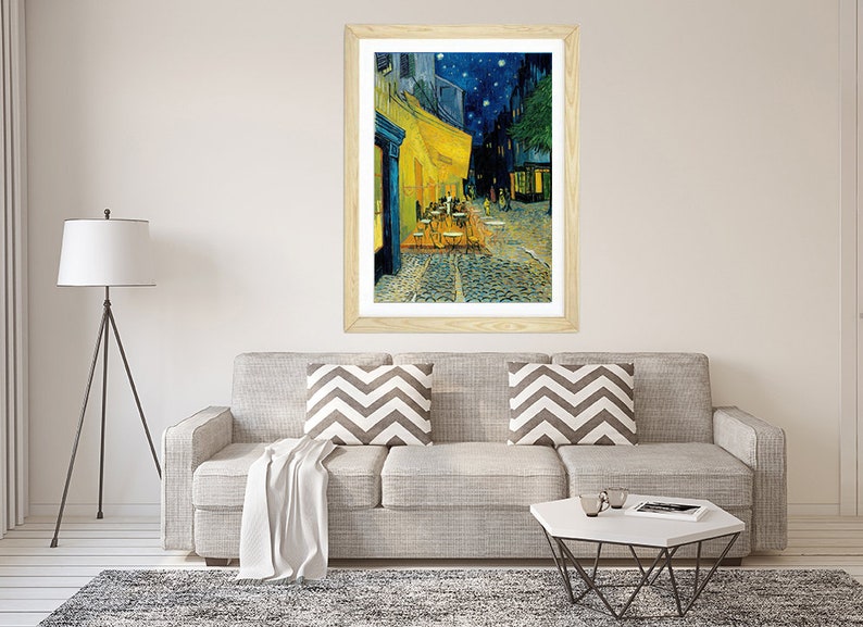 Van Gogh Cafe Terrace at Night Framed Print Wall Art Picture A1 A2 A3 Size image 4