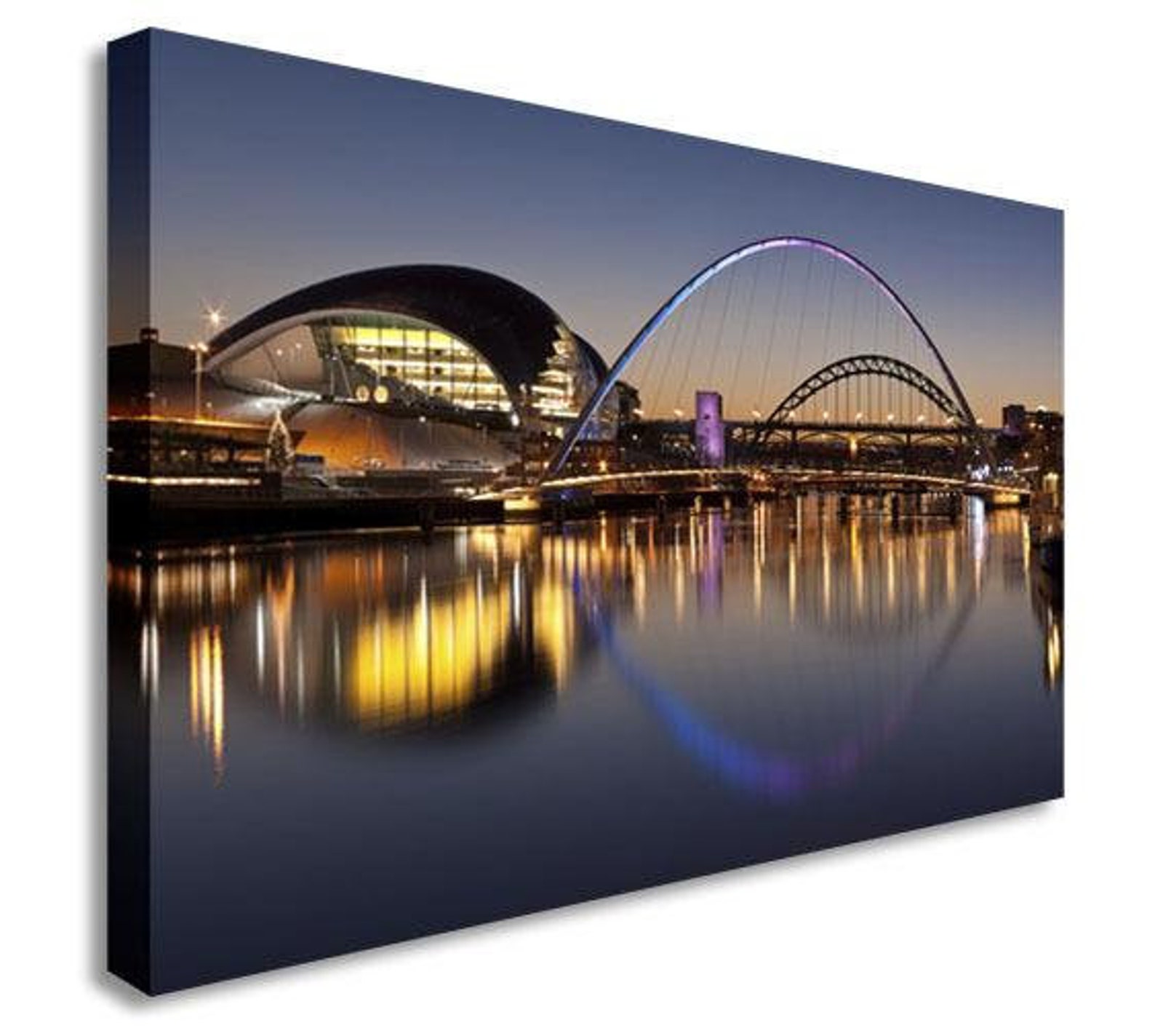 Newcastle Tyne Bridges Canvas Wall Art Picture Print FEB140024 Etsy