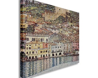 Gustav Klimt Malcesine on Lake Garda  Canvas Wall Art Picture Print