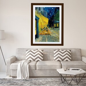 Van Gogh Cafe Terrace at Night Framed Print Wall Art Picture A1 A2 A3 Size image 6