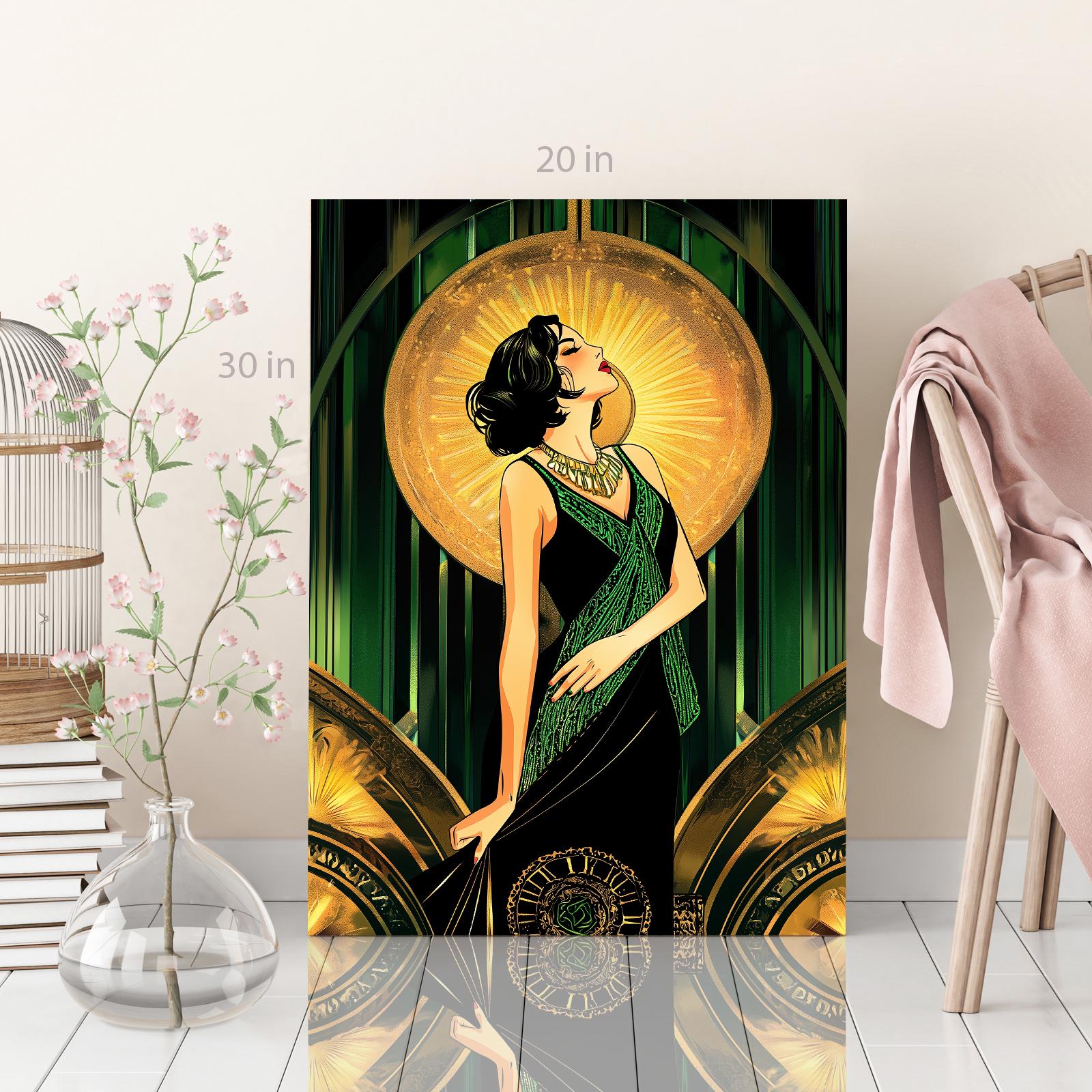 Art Deco Flapper Lady Canvas Print | Roaring Twenties Wall Art ...