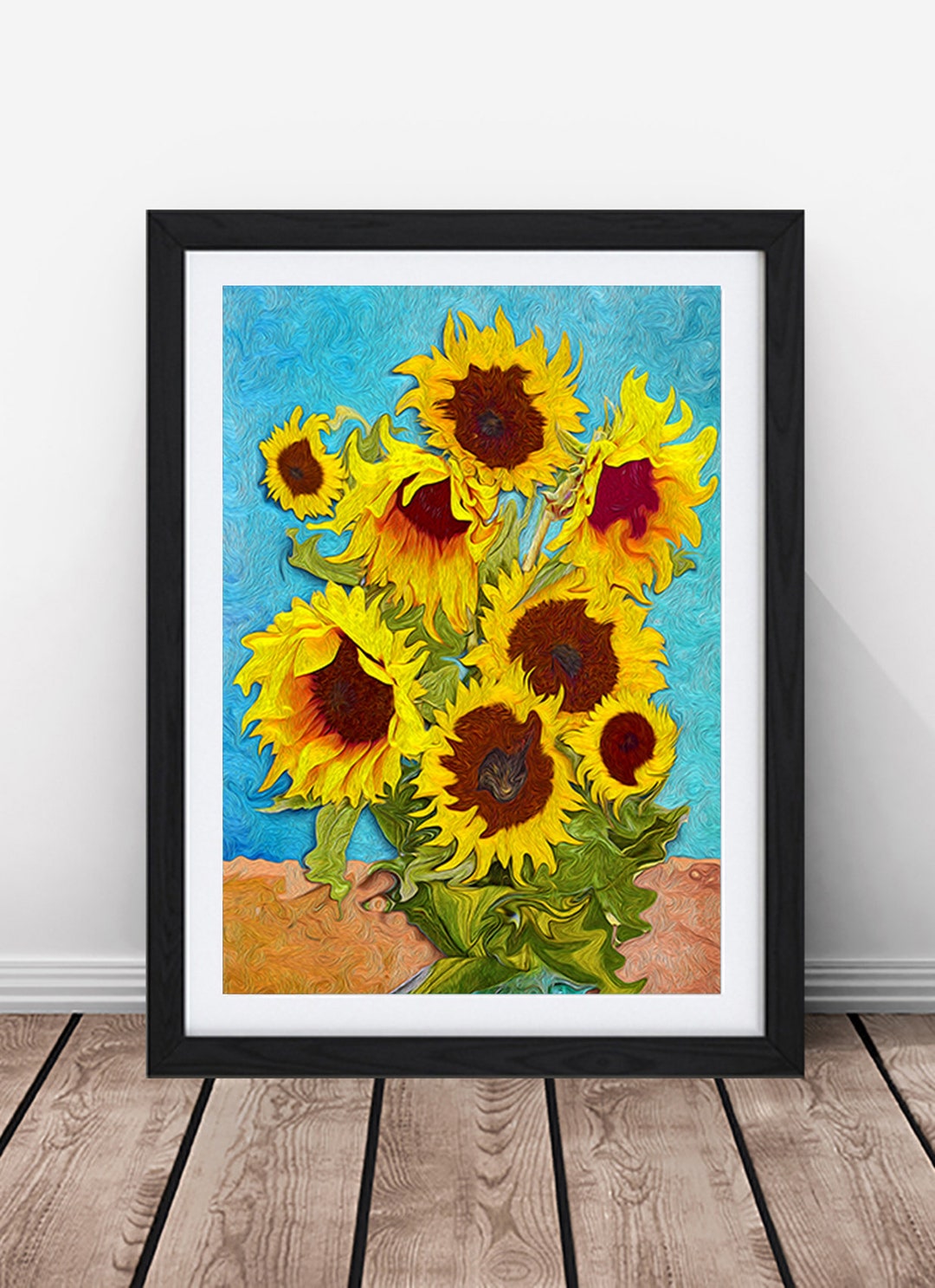 Van Gogh Wall Art Canvas Prints - Set Of 2: Sunflowers And Irises - 16x24 Each