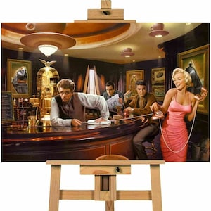 Marilyn Monroe James Dean Elvis Canvas Print Wall Art