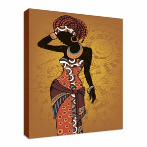 African Art Woman Patterns Canvas Wall Art Picture Print SEP150183