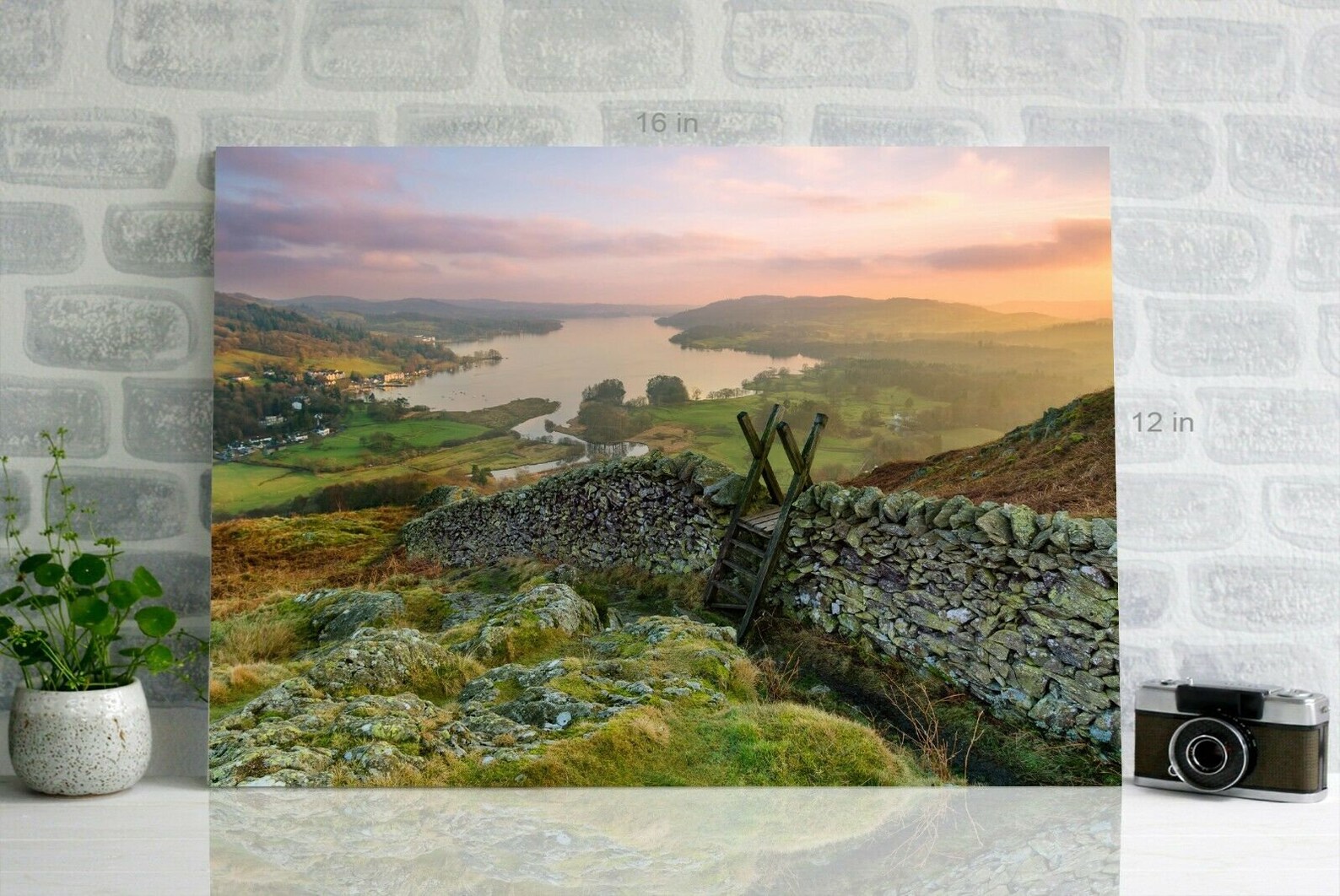 Sunset Windermere Lake District Canvas Wall Art Picture Print Etsy