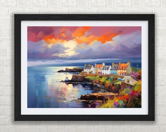 Scottish Highland Cottage Framed Print Wall Art Picture A1 A2 A3 Sizes