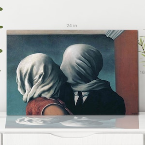 Rene Magritte The Lovers Canvas Wall Art Print