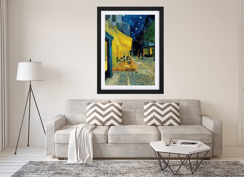 Van Gogh Cafe Terrace at Night Framed Print Wall Art Picture A1 A2 A3 Size image 2